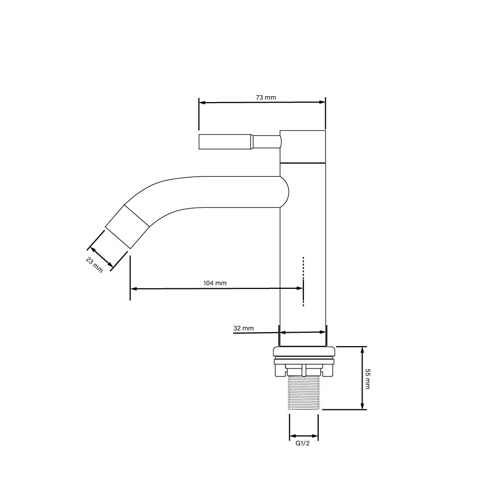 ก๊อกอ่างล้างหน้าเดี่ยว NAPA 2956 สีโครม