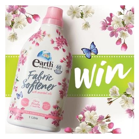 น้ำยาปรับผ้านุ่มสูตรเข้มข้น EARTH CHOICE 1 ลิตร เชอร์รี่บลอสซัมและสวีทพี_4