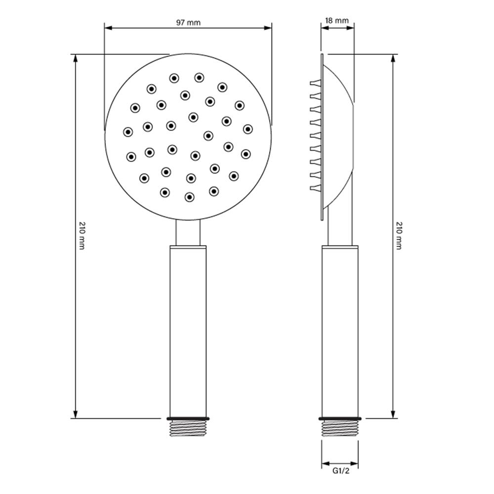 ชุดฝักบัวสายอ่อน 1 ระดับ NAPA 9182 สเตนเลส