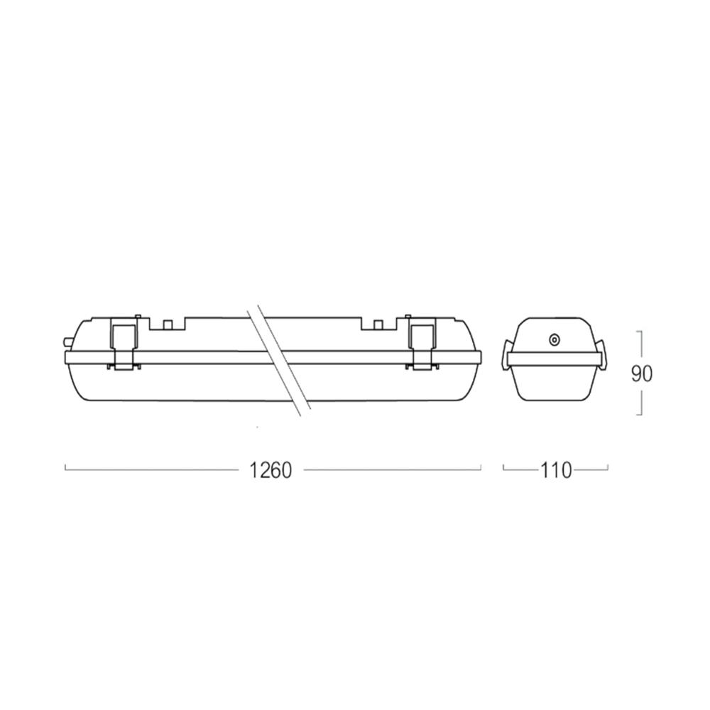 โคมกันฝน LUMAX 9B-00361 2X1200