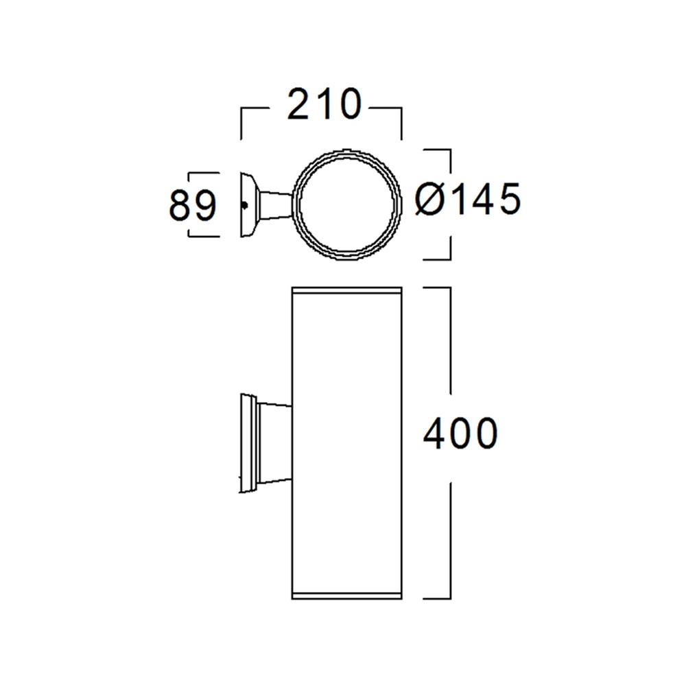ไฟกิ่งภายนอก L&E 36-00132 สีดำ