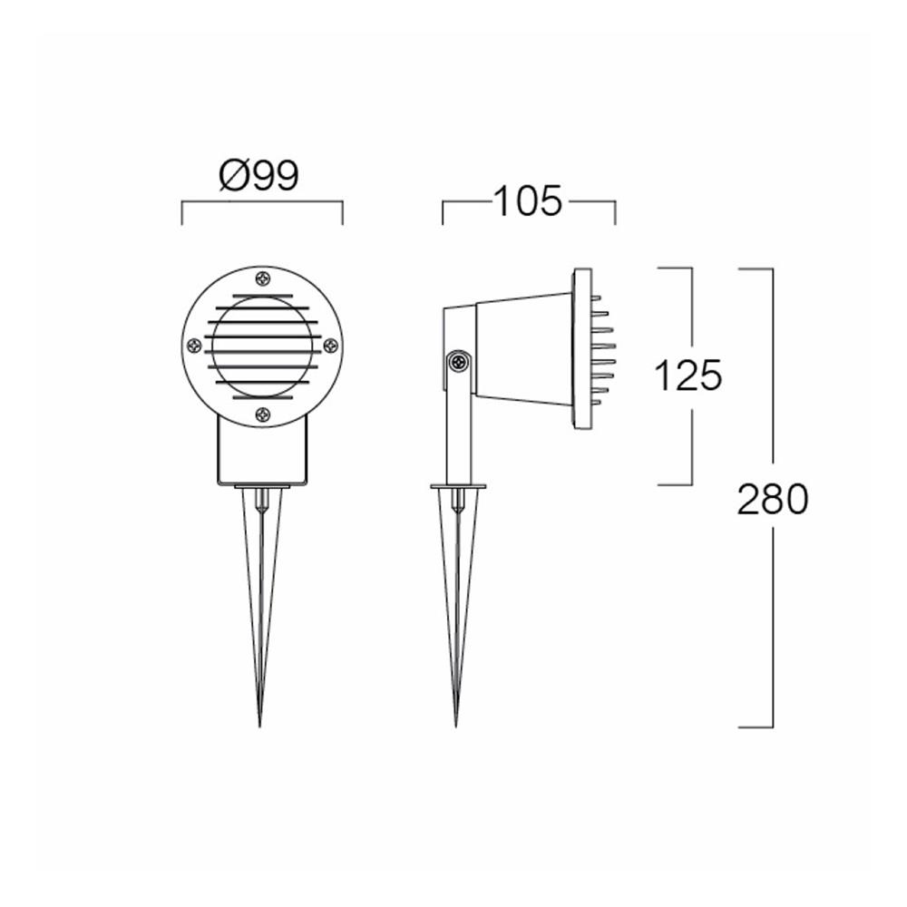 ไฟส่องต้นไม้ LUMAX 9K-01364 สีดำ