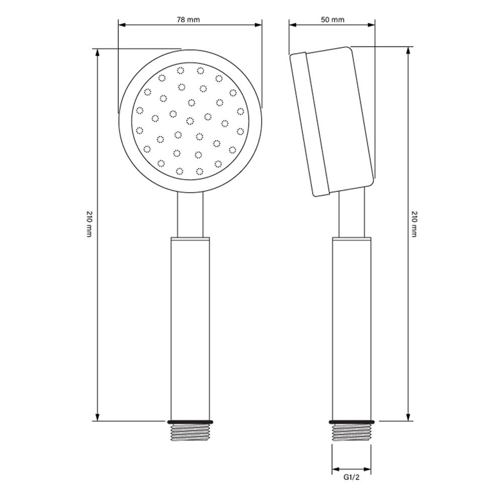 ฝักบัวสายอ่อน 1 ระดับ NAPA 9193 สเตนเลส