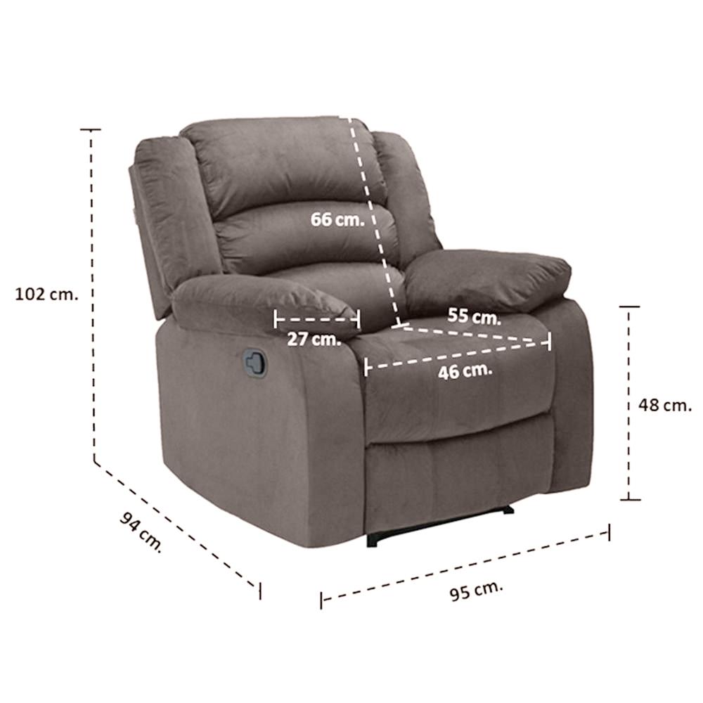 RECLINER 1 ที่นั่ง KONCEPT ZHANE 19167997 สีน้ำตาล
