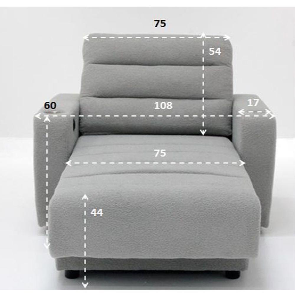 RECLINER 1 ที่นั่ง KONCEPT NAVINDA 19214141 สีเทา