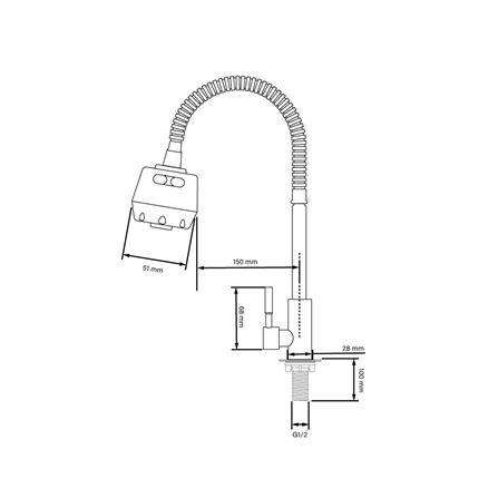 ก๊อกซิงค์เดี่ยวเคาน์เตอร์ NAPA 2934 สเตนเลส_1
