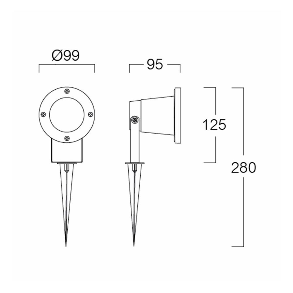 ไฟส่องต้นไม้ LUMAX 9K-01365 สีดำ