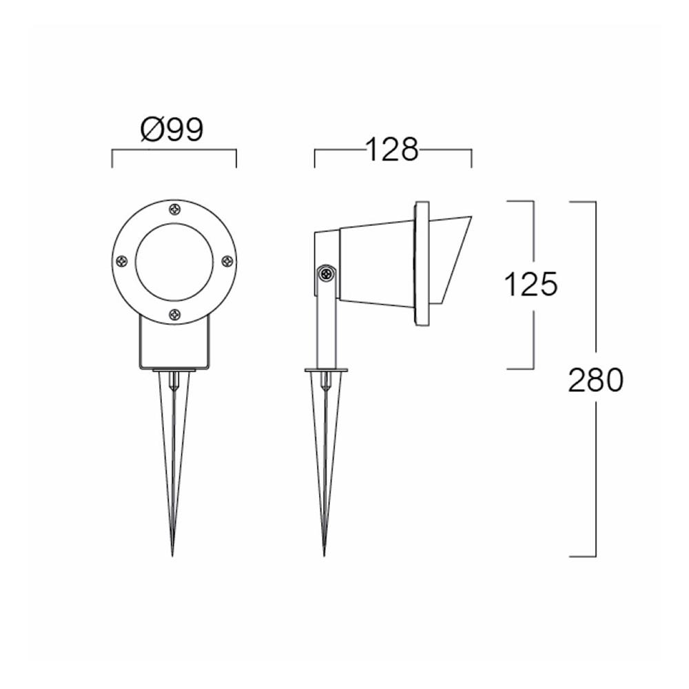 ไฟส่องต้นไม้ LUMAX 9K-01363 สีดำ