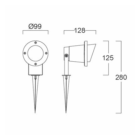 ไฟส่องต้นไม้ LUMAX 9K-01363 สีดำ_4