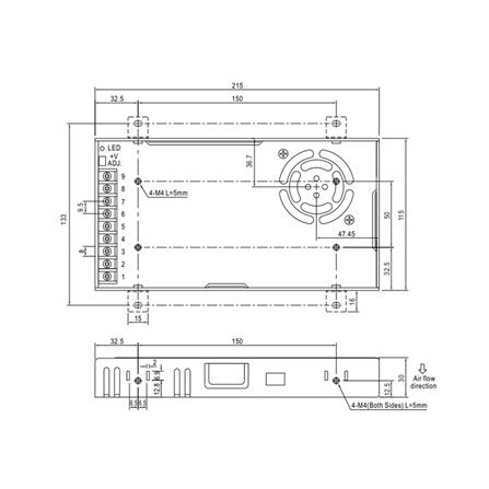 สวิตชิ่งเพาเวอร์ซัปพลาย MEANWELL LRS-350-24VDC 350 วัตต์ สีเงิน_3