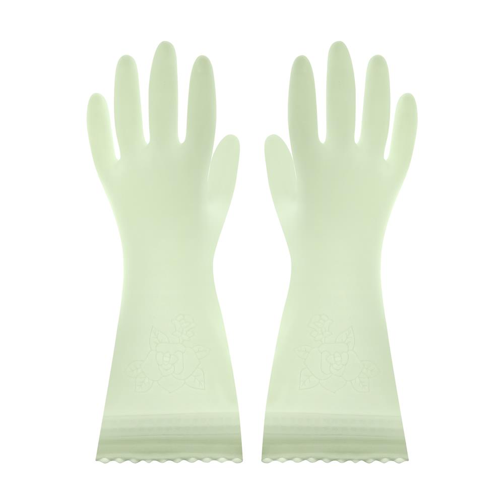 ถุงมือ PVC SHOWA SARATTO TOUCH SIZE M สีเขียวอ่อน
