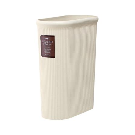 ถังขยะทรงรี LUSTROWARE 14 ลิตร สีครีม_0