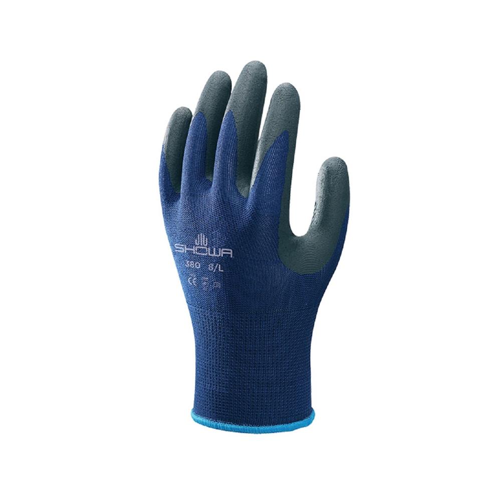 ถุงมือไนลอนเคลือบยาง SHOWA 380 SIZE L สีน้ำเงิน