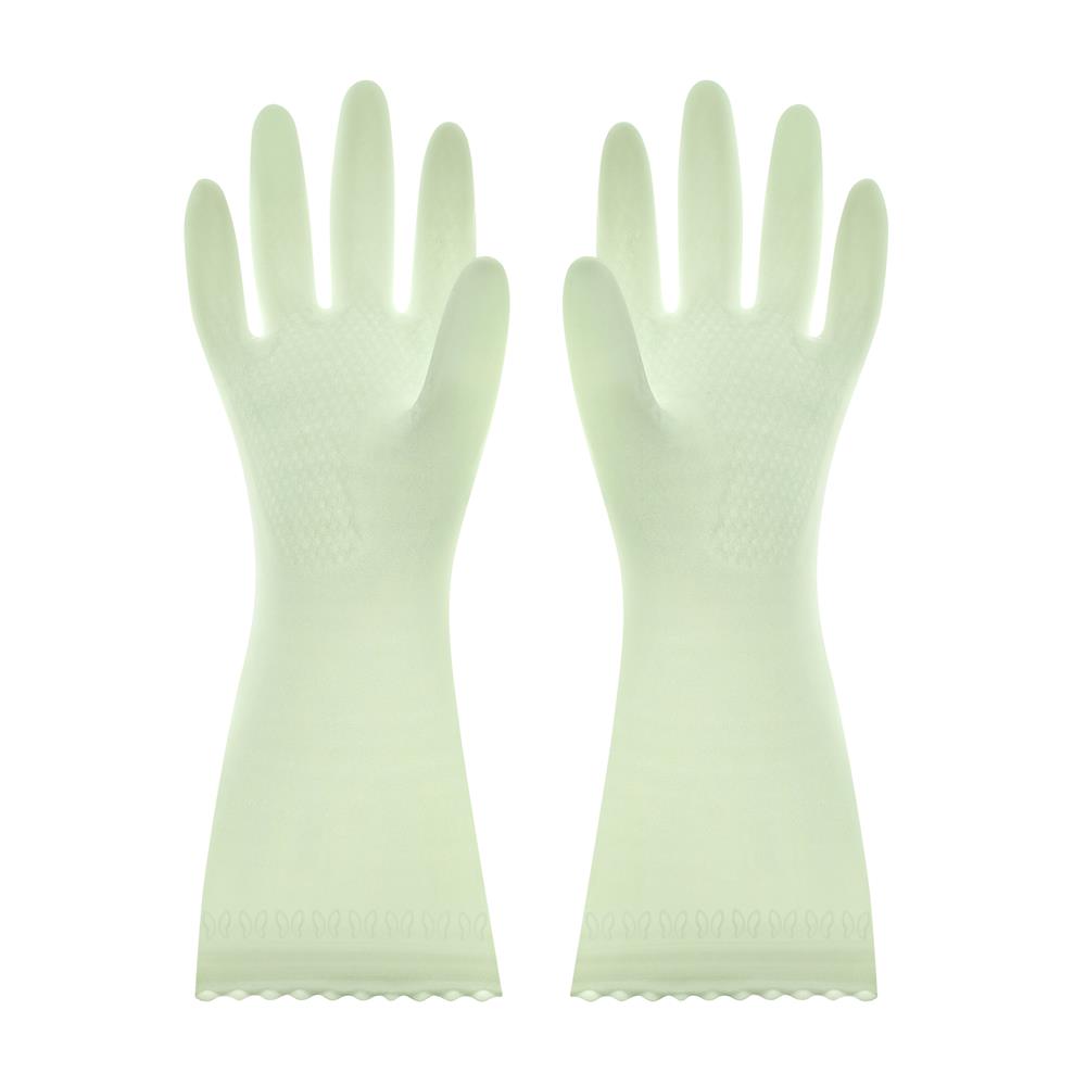 ถุงมือ PVC SHOWA SARATTO TOUCH SIZE L สีเขียวอ่อน