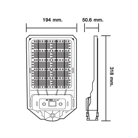 ไฟถนน SOLAR HI-TEK HFSS02100D 100 วัตต์ DAYLIGHT สีดำ_5