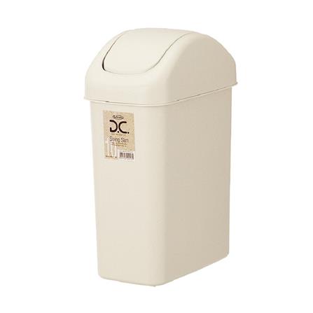 ถังขยะเหลี่ยมฝาสวิง LUSTROWARE 10 ลิตร สีครีม_0