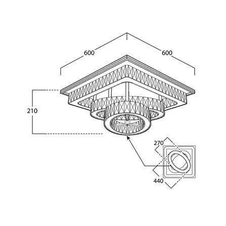 ไฟถาด LED LUMAX 01-A0212 80 วัตต์ DAYLIGHT/COOL WHITE/WARM WHITE สีเงิน 1 หัว_3