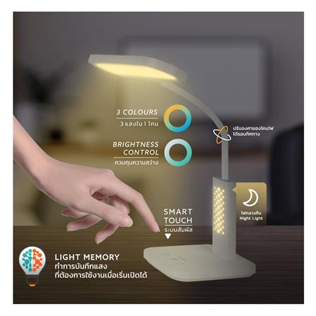 ไฟอ่านหนังสือ LED LAMPTAN FLEXI DCW 8 วัตต์ สีขาว_5