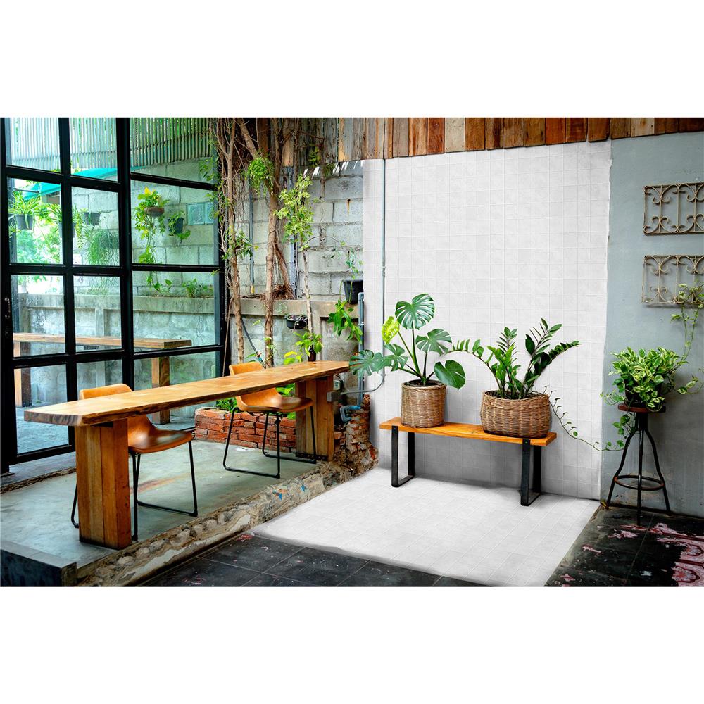 กระเบื้องผนังพอร์ซเลน 4x4 นิ้ว COTTO สลิม บริค ขาว PM 1 ตร.ม.