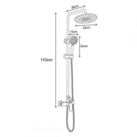 ฝักบัว RAIN SHOWER ผสม RASLAND RA F621-SS-MATT สเตนเลส_4
