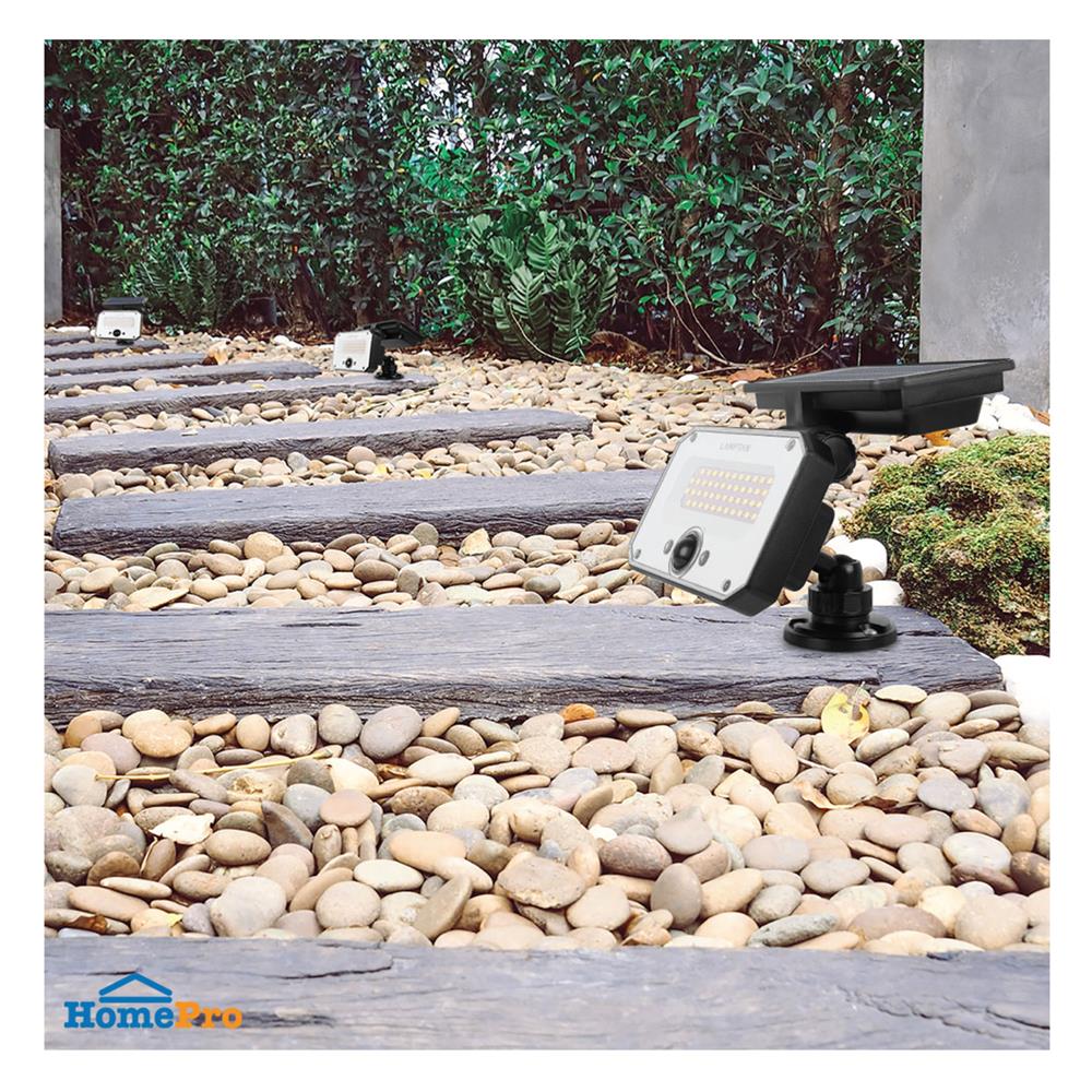 ไฟผนังภายนอก SOLAR LAMPTAN ELITE 10 วัตต์ WARM WHITE สีดำ