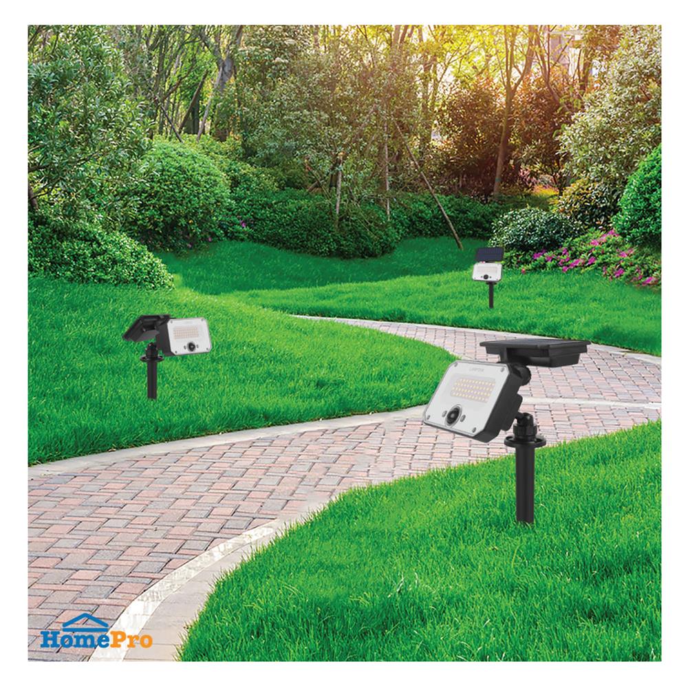 ไฟผนังภายนอก SOLAR LAMPTAN ELITE 10 วัตต์ WARM WHITE สีดำ