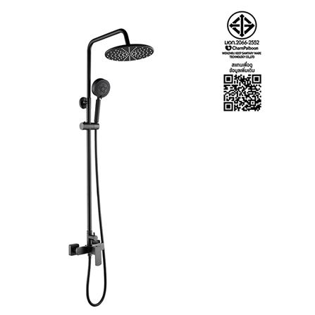 ฝักบัว RAIN SHOWER ผสม RASLAND RA F621-BLACK สีดำ_4
