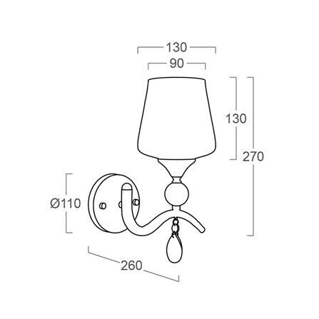 ไฟกิ่งภายใน LUMAX 01-02489 สีขาว/น้ำตาล 1 หัว_6