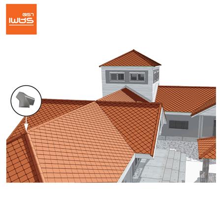 ครอบ 3 ทาง 40 องศา เจียระไน ตราเพชร 40x21 ซม. สีเทาเงิน_2