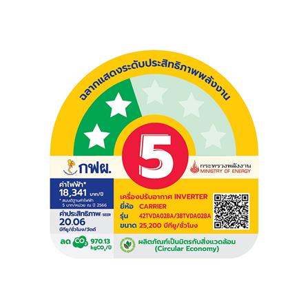 แอร์ผนัง CARRIER 42TVDA028A 25200 บีทียู อินเวอร์เตอร์_4