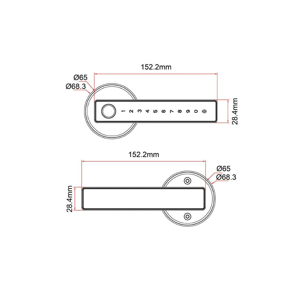 กลอนดิจิตอล ISON N-9925 BL สีดำ