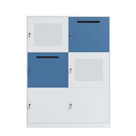 ตู้เหล็ก 6 บานเปิดทึบ FURDINI KULLEN FYD-BBY004 สีขาว/ฟ้า