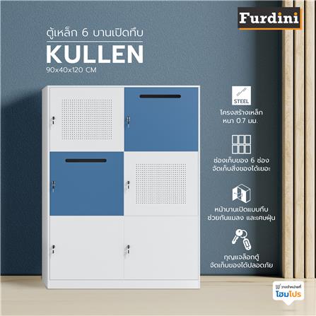 ตู้เหล็ก 6 บานเปิดทึบ FURDINI KULLEN FYD-BBY004 สีขาว/ฟ้า_3