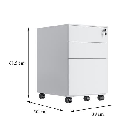 ตู้เหล็ก 3 ลิ้นชัก FURDINI KULLEN FYD-H016 สีขาว_4