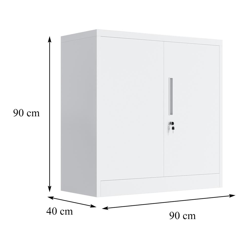 ตู้เหล็ก 2 บานเปิดทึบ FURDINI KULLEN FYD-W003 สีขาว