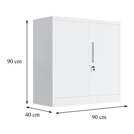 ตู้เหล็ก 2 บานเปิดทึบ FURDINI KULLEN FYD-W003 สีขาว_6