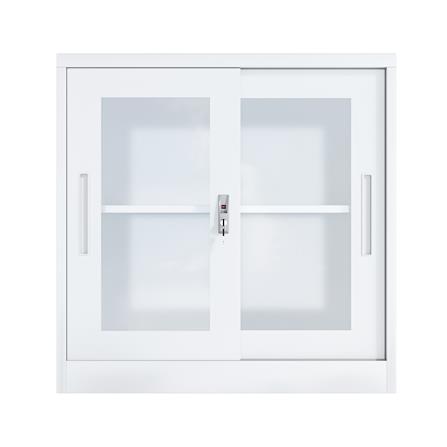 ตู้เหล็กบานเลื่อนกระจก FURDINI KULLEN FYD-W002 สีขาว_0