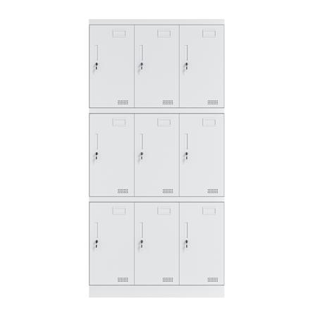 ตู้ล็อกเกอร์เหล็ก 9 ประตู FURDINI KULLEN FYD-DG005 สีขาว