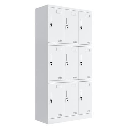 ตู้ล็อกเกอร์เหล็ก 9 ประตู FURDINI KULLEN FYD-DG005 สีขาว_1