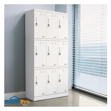 ตู้ล็อกเกอร์เหล็ก 9 ประตู FURDINI KULLEN FYD-DG005 สีขาว_3