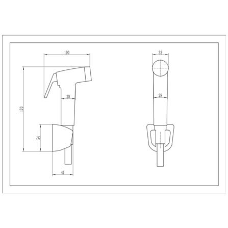 สายฉีดชำระครบชุด RASLAND RA H811-H4268 สีขาว_6