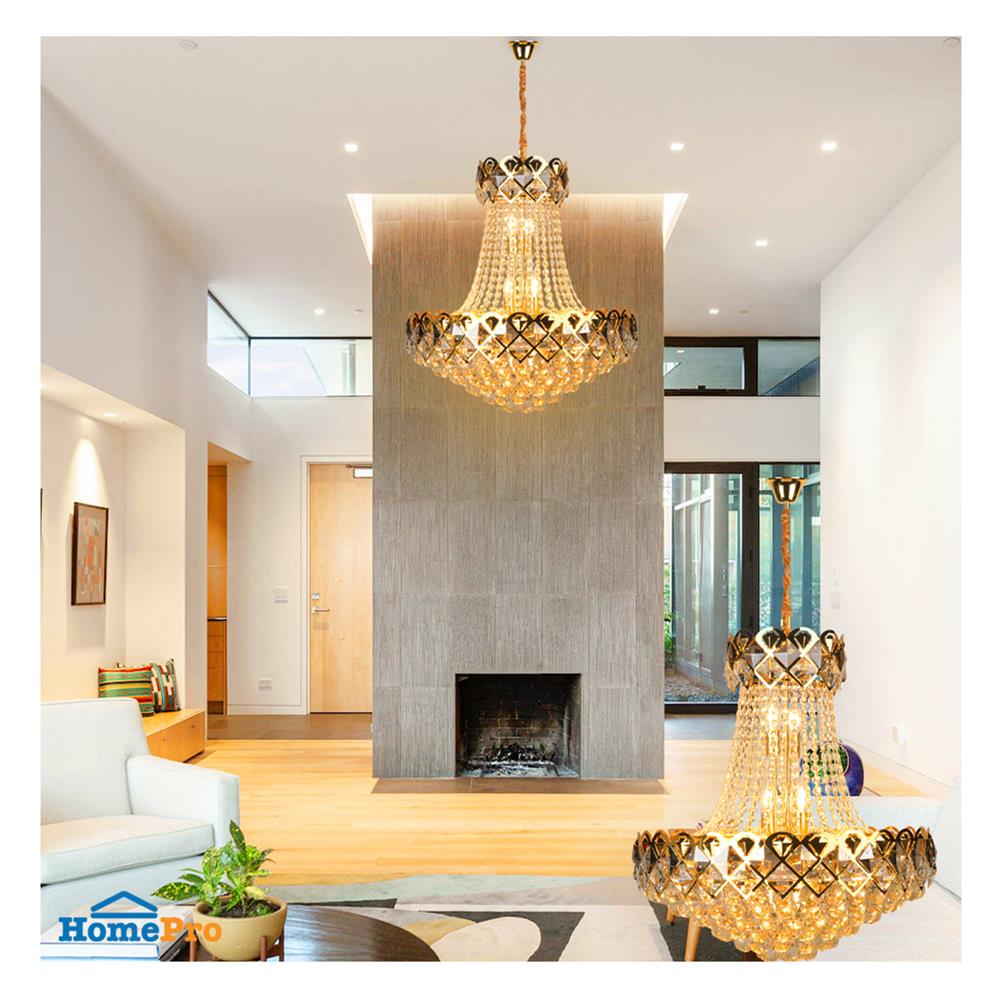 ไฟช่อ LUMAX 01-02986 สีทอง/ใส 15 หัว