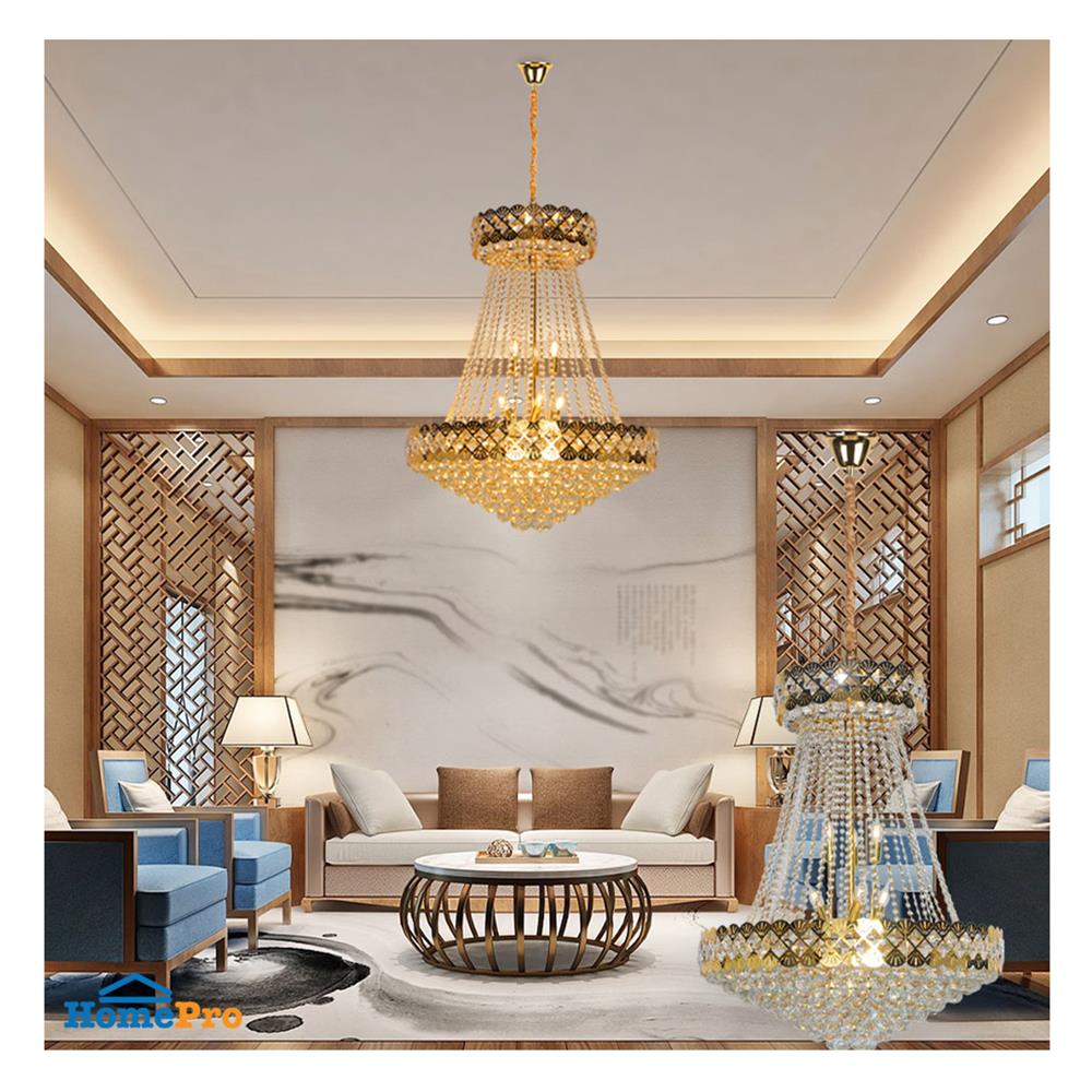 ไฟช่อ LUMAX 01-02989 สีทอง/ใส 24 หัว