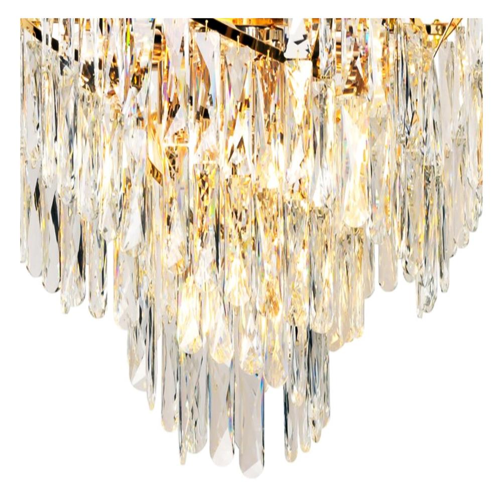 ไฟช่อ L&E 01-03074 สีทอง/ใส 16 หัว