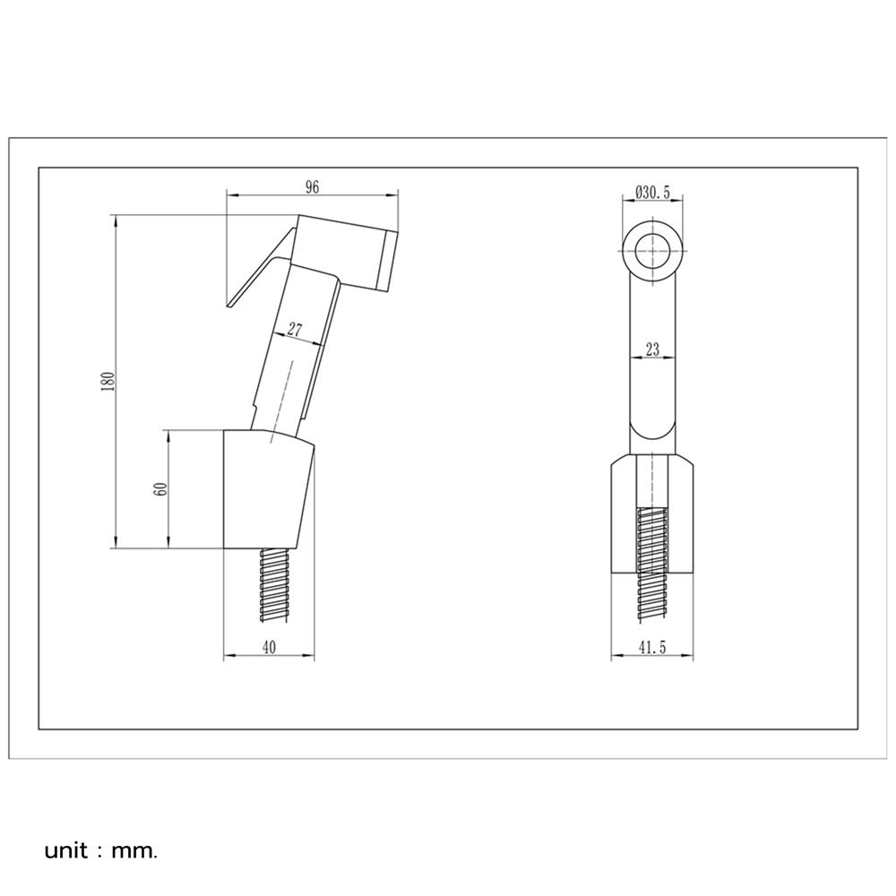 สายฉีดชำระครบชุด RASLAND RA H811-H1234 สีโครม