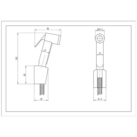 สายฉีดชำระครบชุด RASLAND RA H811-H7890 สีดำ_1