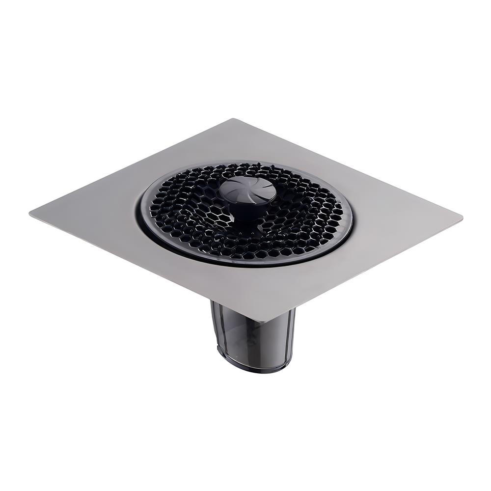 ตะแกรงกันกลิ่น DEXZON SS PLATE DIY สีดำ/เทา