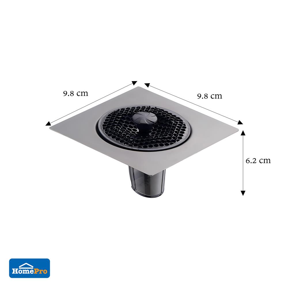 ตะแกรงกันกลิ่น DEXZON SS PLATE DIY สีดำ/เทา