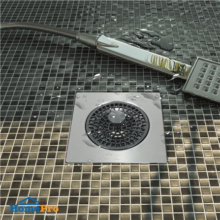 ตะแกรงกันกลิ่น DEXZON SS PLATE DIY สีดำ/เทา_4