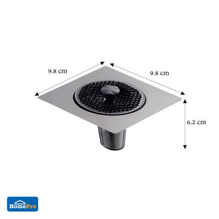 ตะแกรงกันกลิ่น DEXZON SS PLATE DIY สีดำ/เทา_5